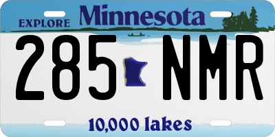 MN license plate 285NMR