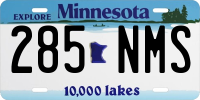 MN license plate 285NMS