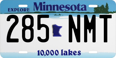 MN license plate 285NMT