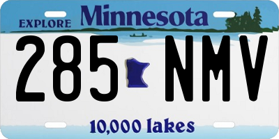 MN license plate 285NMV
