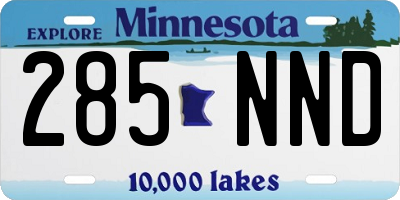 MN license plate 285NND