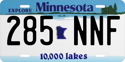 MN license plate 285NNF