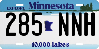 MN license plate 285NNH