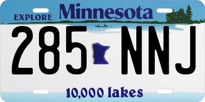 MN license plate 285NNJ
