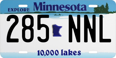 MN license plate 285NNL