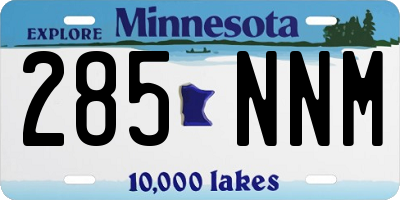 MN license plate 285NNM