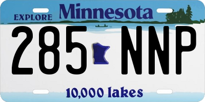 MN license plate 285NNP