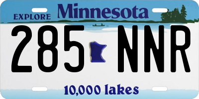 MN license plate 285NNR