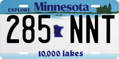 MN license plate 285NNT