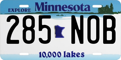 MN license plate 285NOB