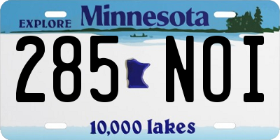 MN license plate 285NOI