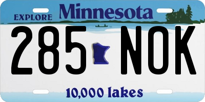 MN license plate 285NOK