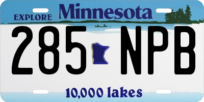 MN license plate 285NPB