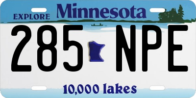 MN license plate 285NPE