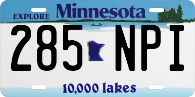 MN license plate 285NPI