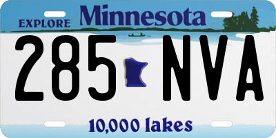 MN license plate 285NVA