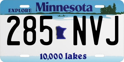 MN license plate 285NVJ
