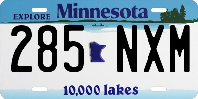 MN license plate 285NXM