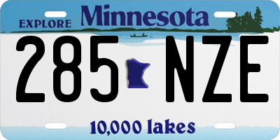 MN license plate 285NZE