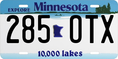 MN license plate 285OTX