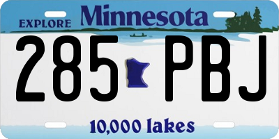 MN license plate 285PBJ