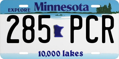 MN license plate 285PCR