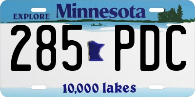 MN license plate 285PDC