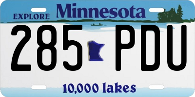 MN license plate 285PDU