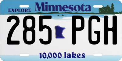 MN license plate 285PGH
