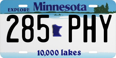 MN license plate 285PHY