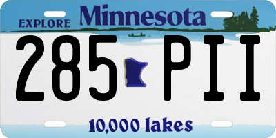 MN license plate 285PII