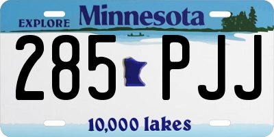 MN license plate 285PJJ