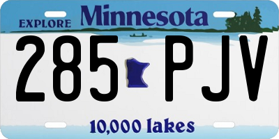 MN license plate 285PJV