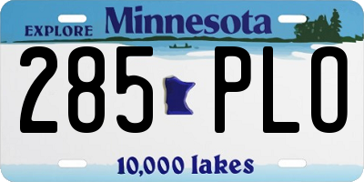 MN license plate 285PLO