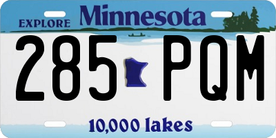 MN license plate 285PQM