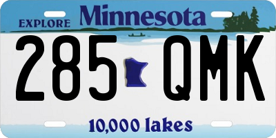 MN license plate 285QMK