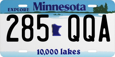 MN license plate 285QQA