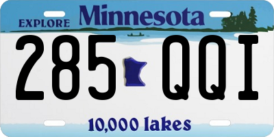 MN license plate 285QQI