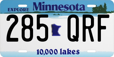 MN license plate 285QRF