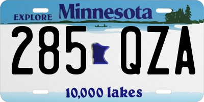 MN license plate 285QZA