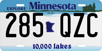 MN license plate 285QZC