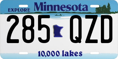 MN license plate 285QZD