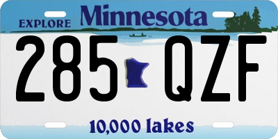 MN license plate 285QZF