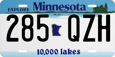 MN license plate 285QZH