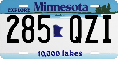 MN license plate 285QZI