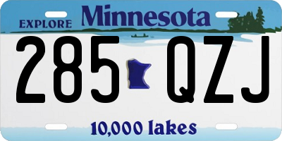 MN license plate 285QZJ