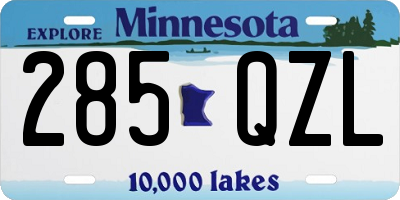 MN license plate 285QZL