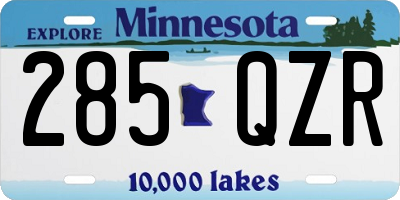 MN license plate 285QZR