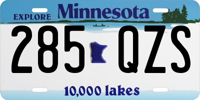 MN license plate 285QZS