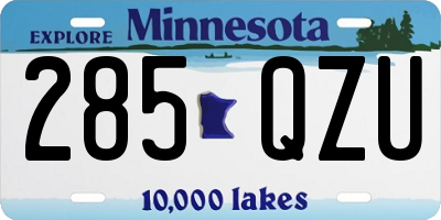 MN license plate 285QZU